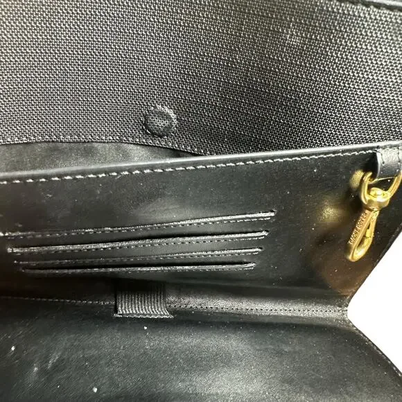 Dagne Dover Clutch Black Gold-Tone Hardware with Wrist Strap large wristlet - Picture 10 of 10